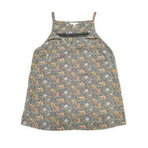 Your Story Floral Tank Top Brown Orange Flowers Women's Large